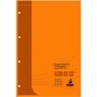 AUCHAN Bloc notes perforé 4 trous 21x31,5cm 160 pages grands carreaux Seyes orange
