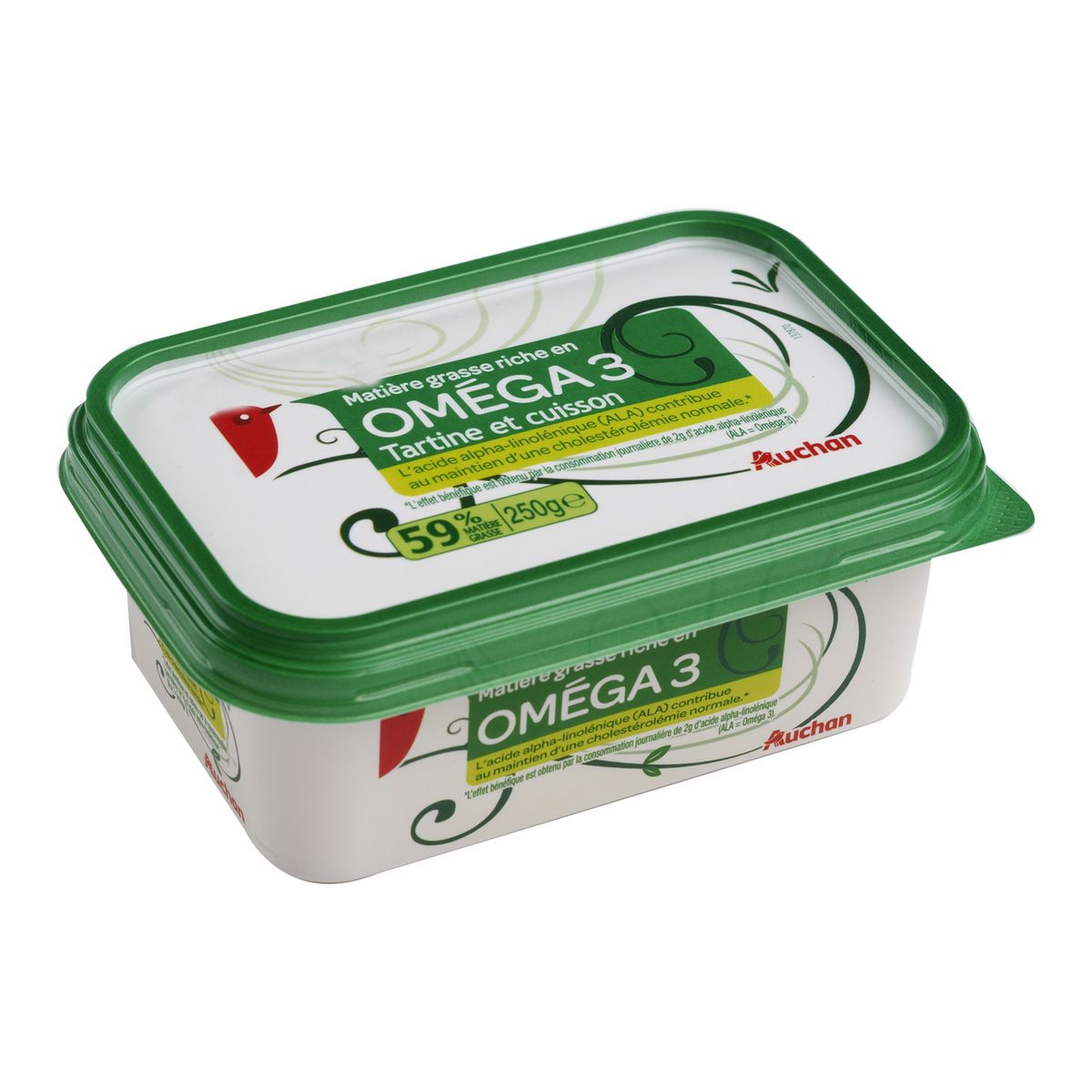AUCHAN Margarine oméga 3 250g