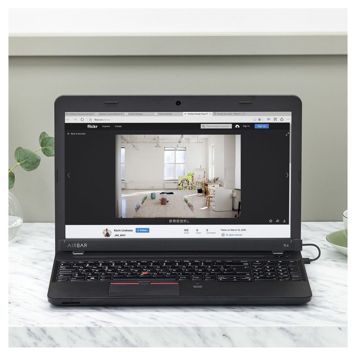 AIRBARTOUCH AIRBAR TOUCH PC 13.3 pouces avec Windows 10 et un port USB Noir mat