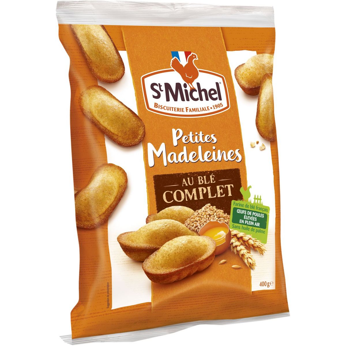 ST MICHEL Petites madeleines au blé complet sans huile de palme 400g