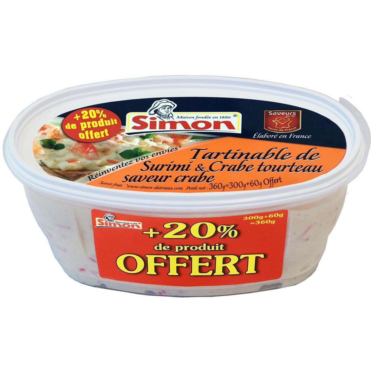 SIMON Salade de surimi 300g + 20% offert