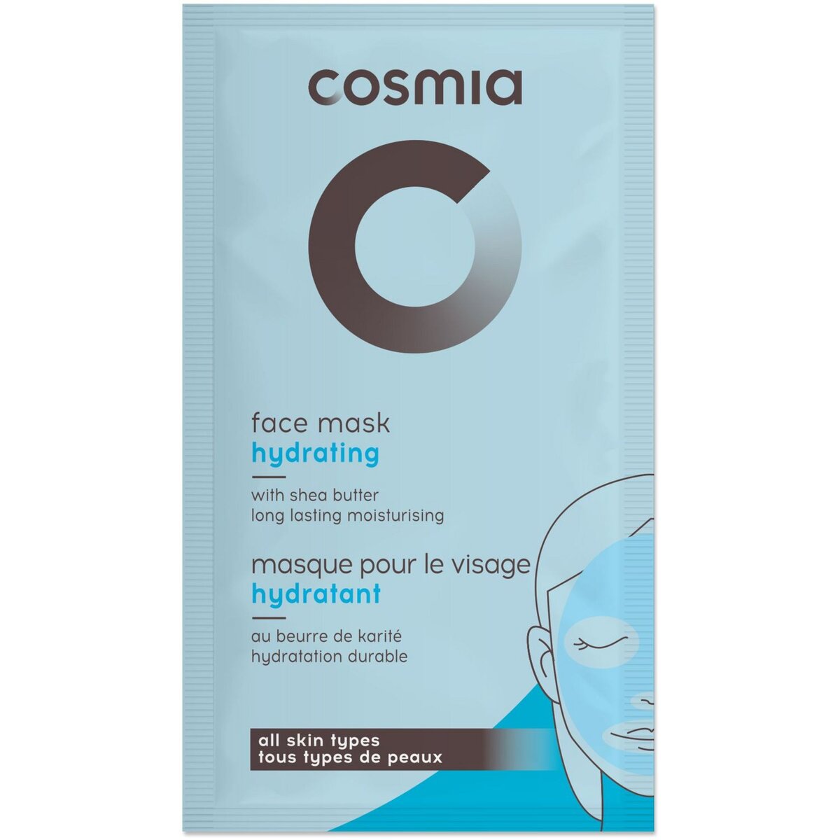 COSMIA Masque visage hydratant au karité tous types de peaux 8ml