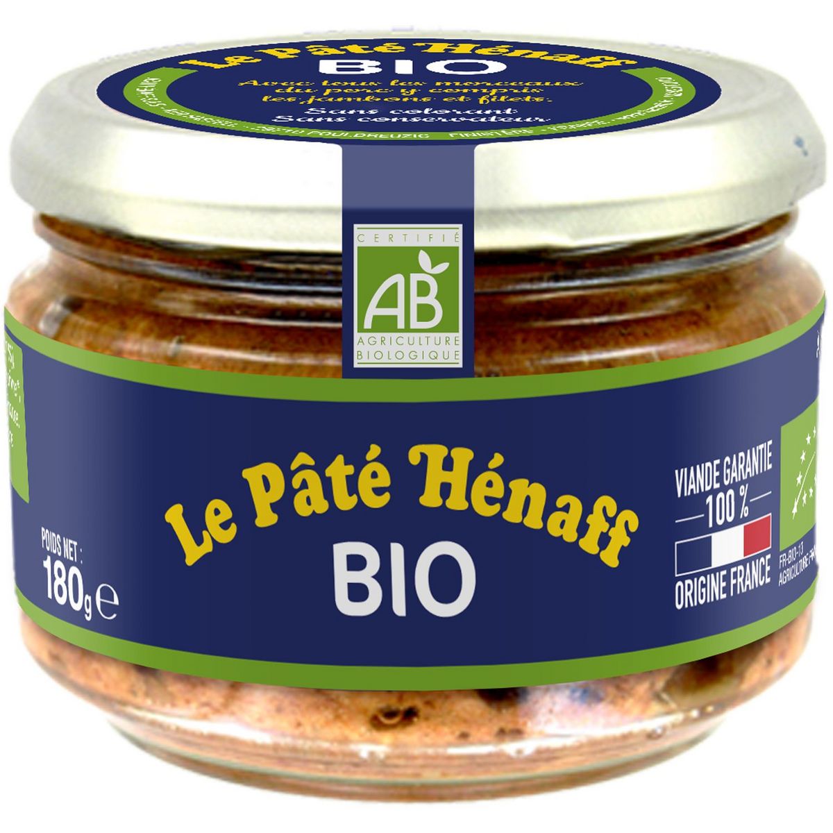 HENAFF Pâté de campagne bio 180g