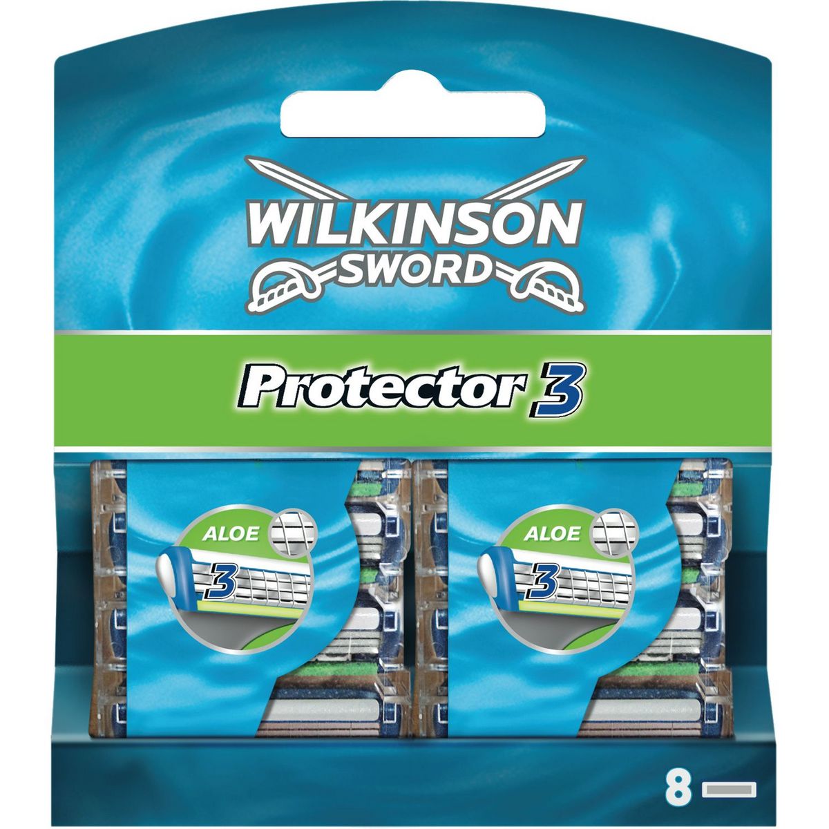 WILKINSON Protector 3 recharges lames de rasoir aloé 8 recharges