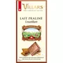 VILLARS Tablette de chocolat au lait dégustation praliné biscuit croustillant 1 pièce 150g