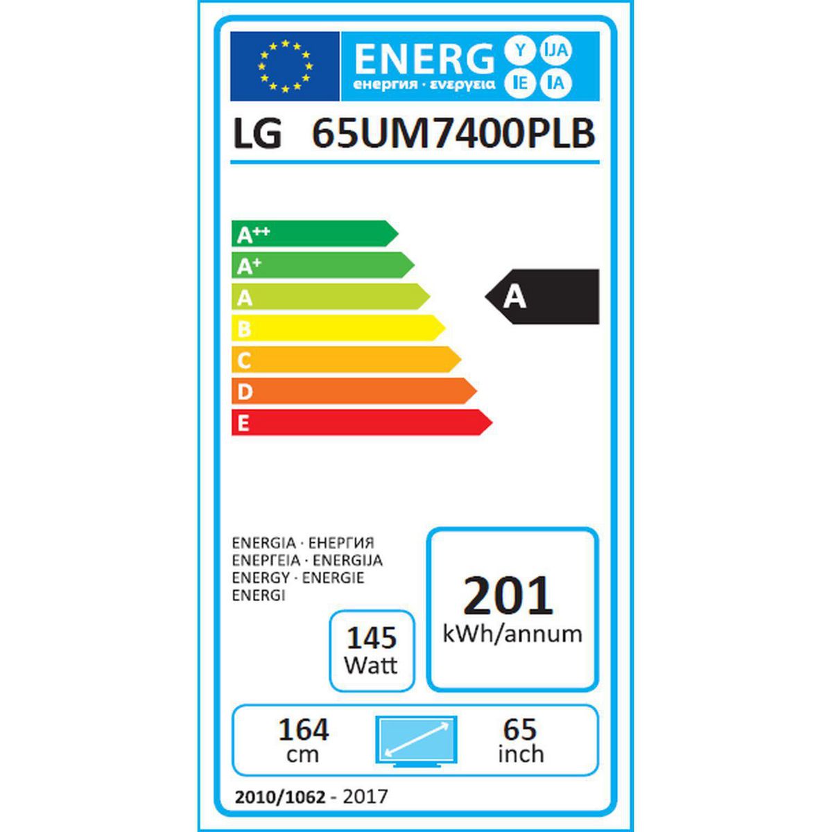 LG 65UM7400PLB TV LED 4K UHD 164 cm HDR Smart TV