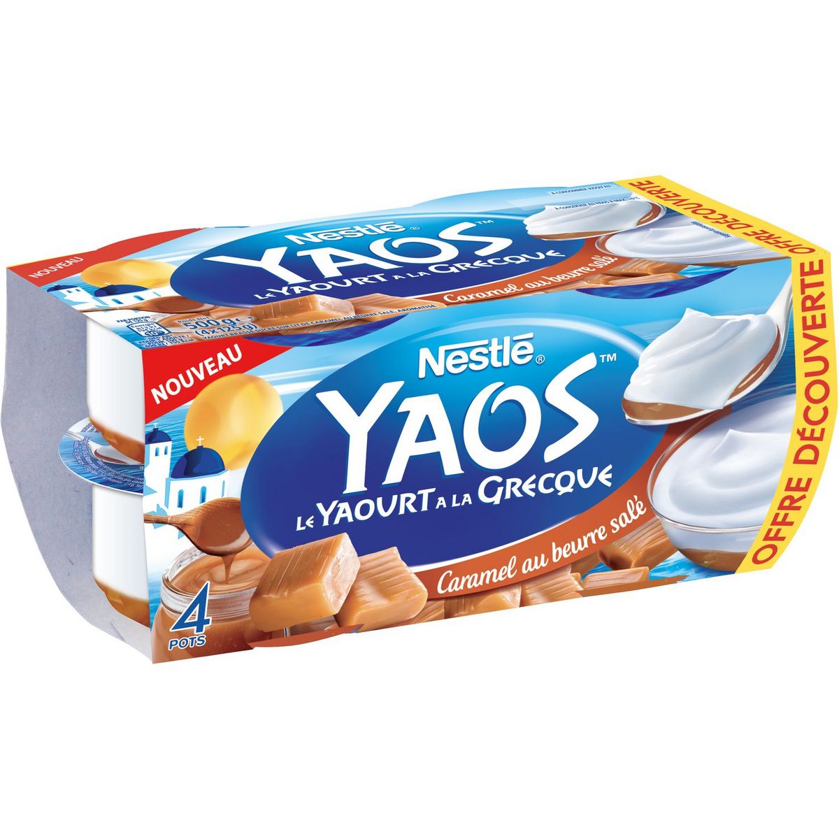 YAOS Yaos yaourt sur lit de caramel 4x125g offre découverte