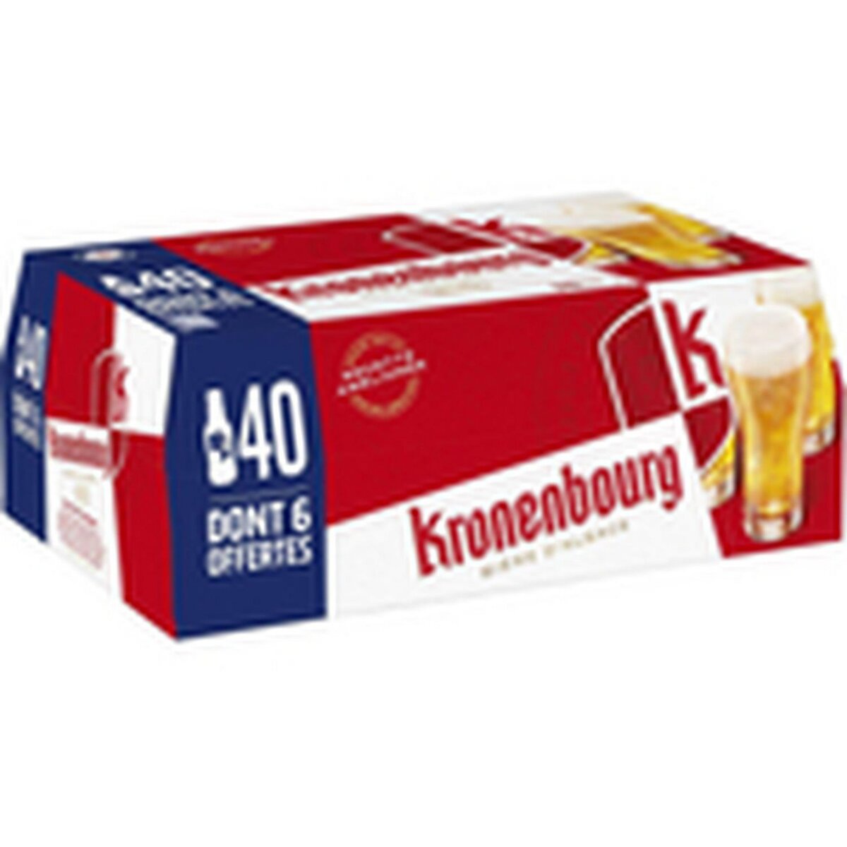 KRONENBOURG Bière blonde 4,2% bouteilles dont 6 offertes 40x25cl