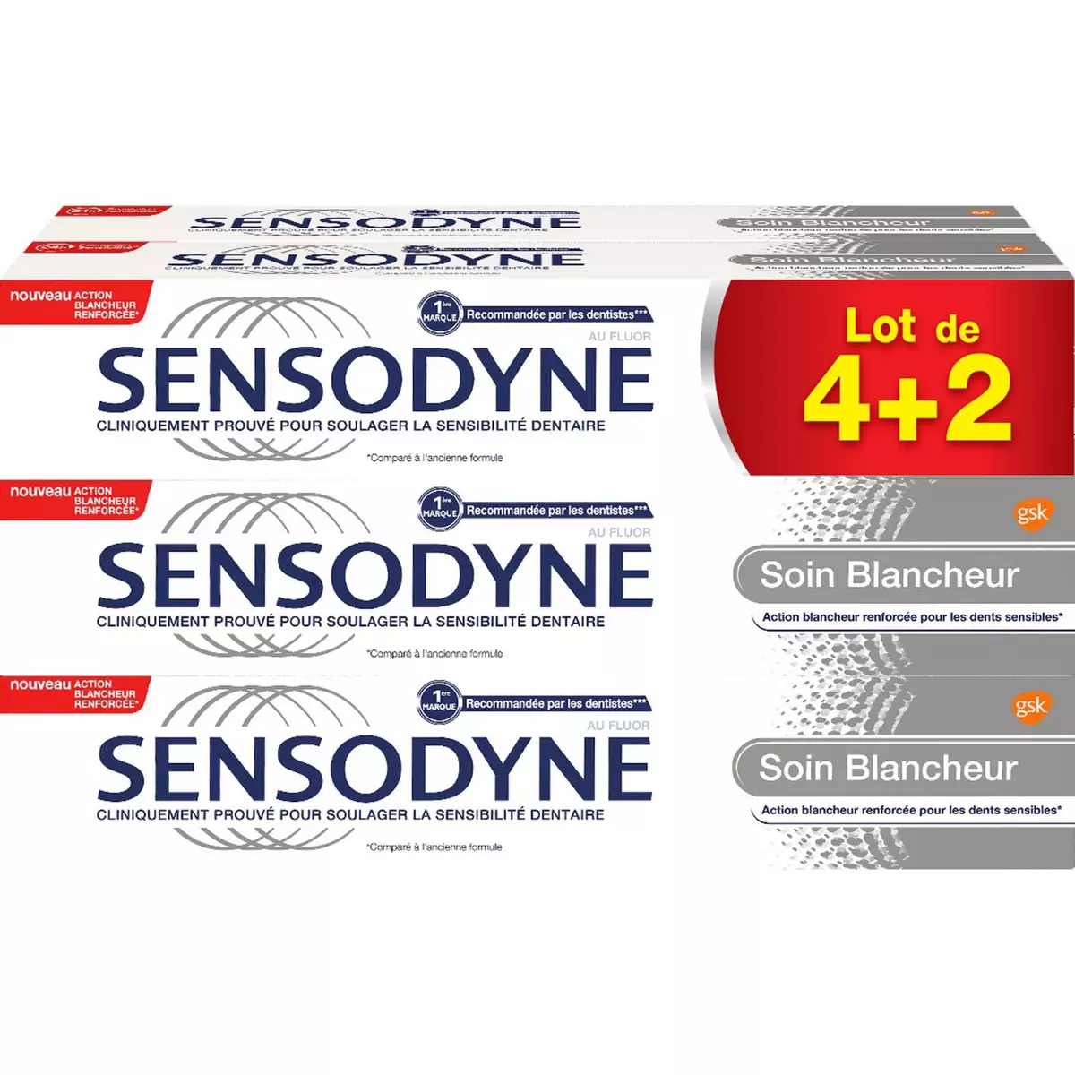 SENSODYNE Sensodyne Dentifrice soin blancheur 6x75ml 6x75ml
