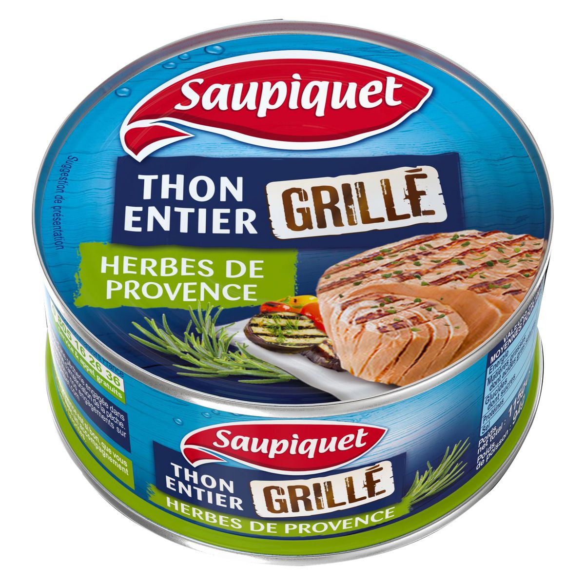 SAUPIQUET Thon entier grillé aux herbes de Provence 115g