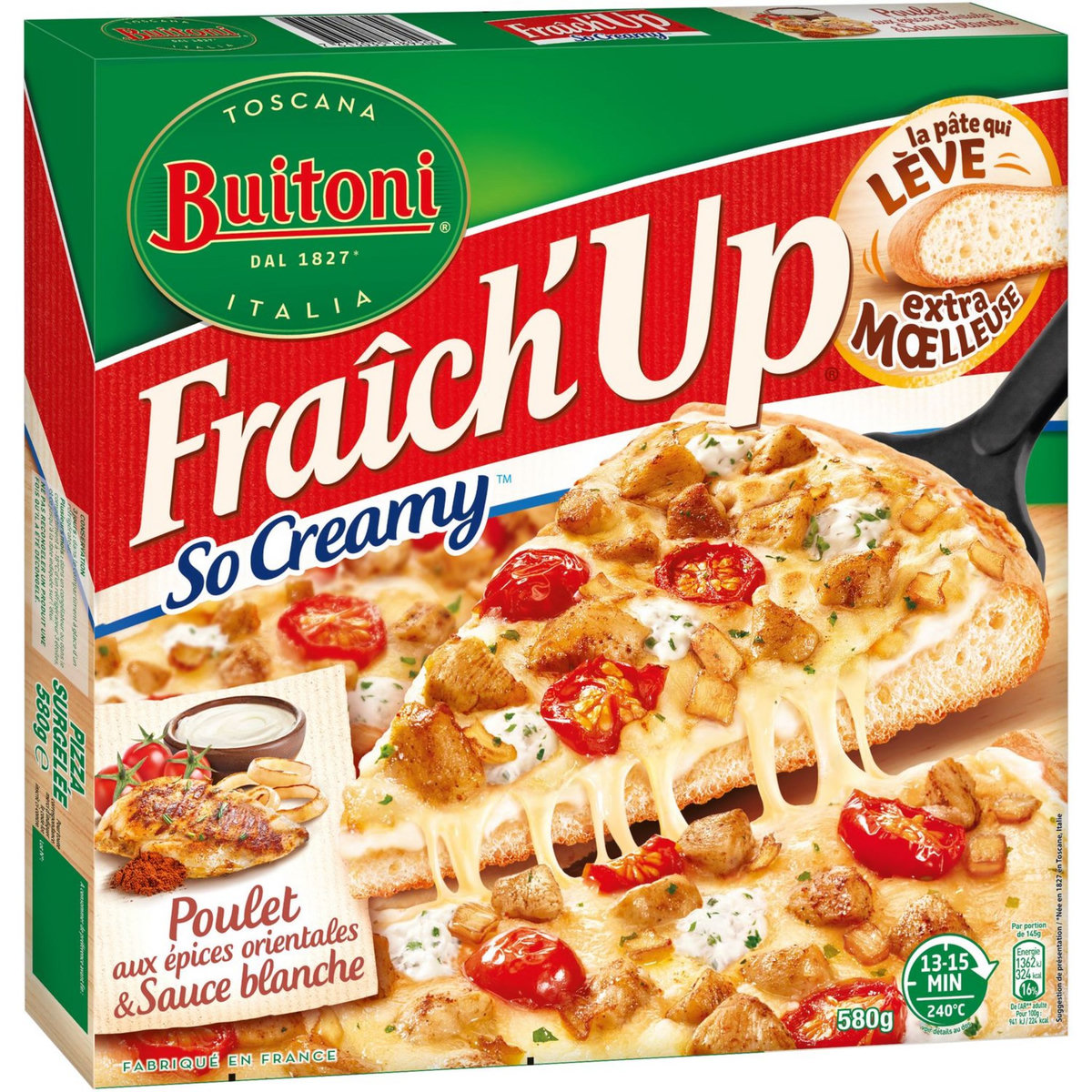 BUITONI Buitoni fraich'up pizza creamy poulet 580g pas cher - Auchan.fr
