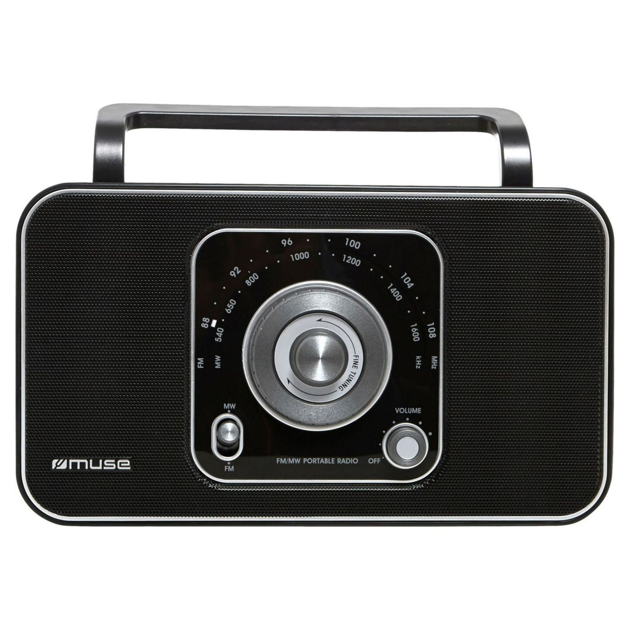 Voir la diapositive 2 : MUSE Radio portable - Noir/Argent - M-069 R