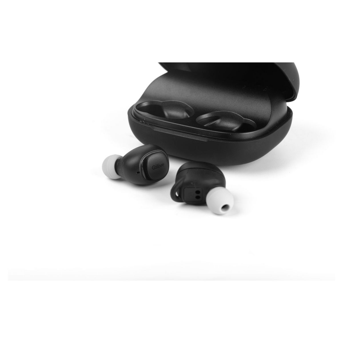 QILIVE Écouteurs Q1817 Bluetooth True Wireless avec Base de recharge Noir