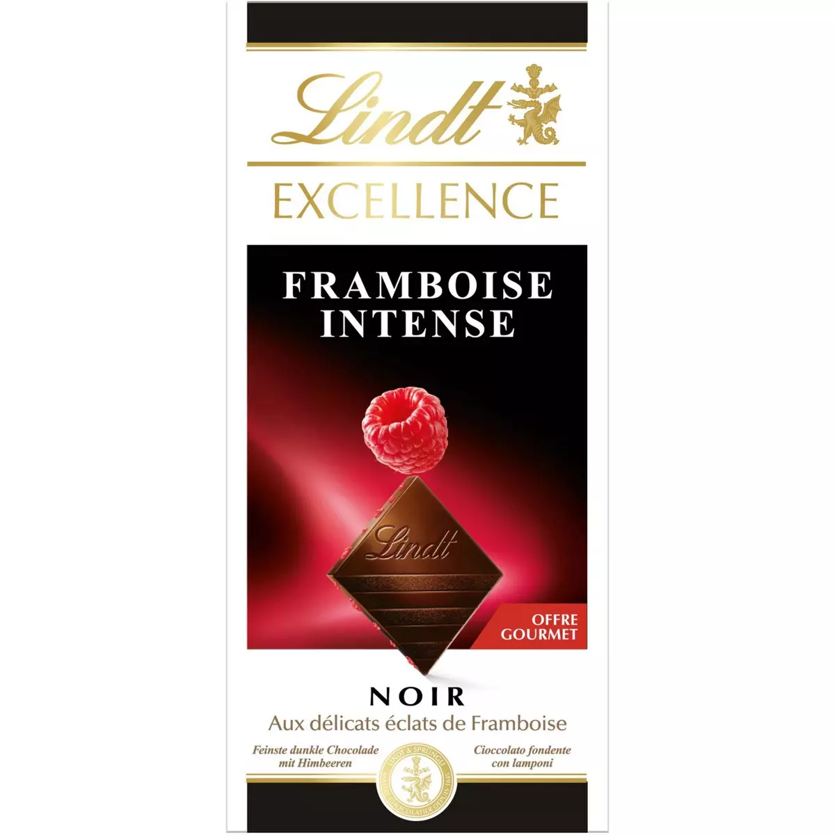 LINDT Lindt excellence chocolat noir framboise 100g