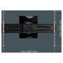 MELICONI Support TV Pantographe Slim 600 SDRP Plus orientable et inclinable 50 à 82 pouces - Noir