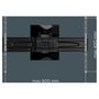 Voir la diapositive 8 : MELICONI Support TV Pantographe Slim 600 SDRP Plus orientable et inclinable 50 à 82 pouces - Noir