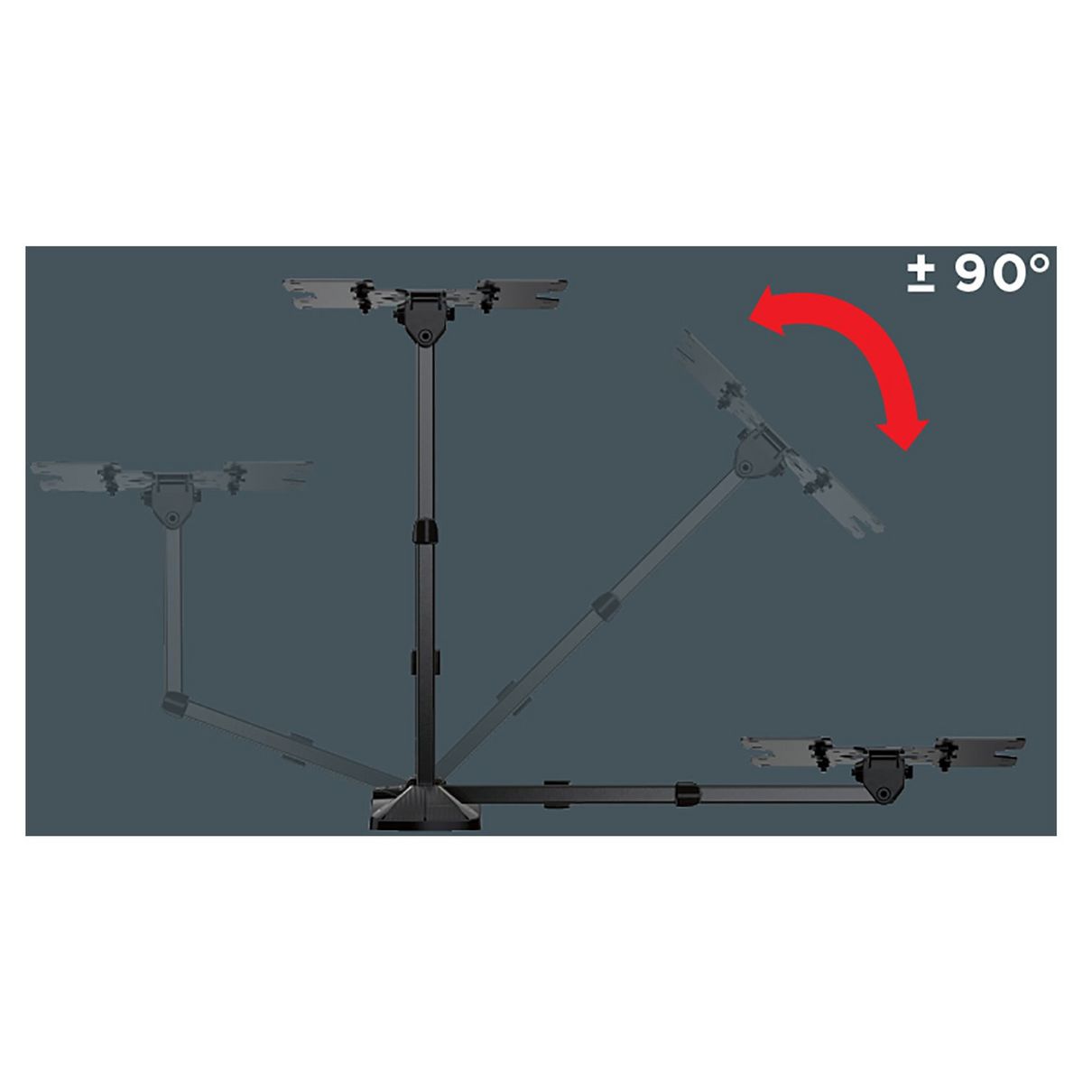 MELICONI Support TV SP 100200SDR Plus  Inclinable et Double Rotation  14 à 40 pouces - Noir