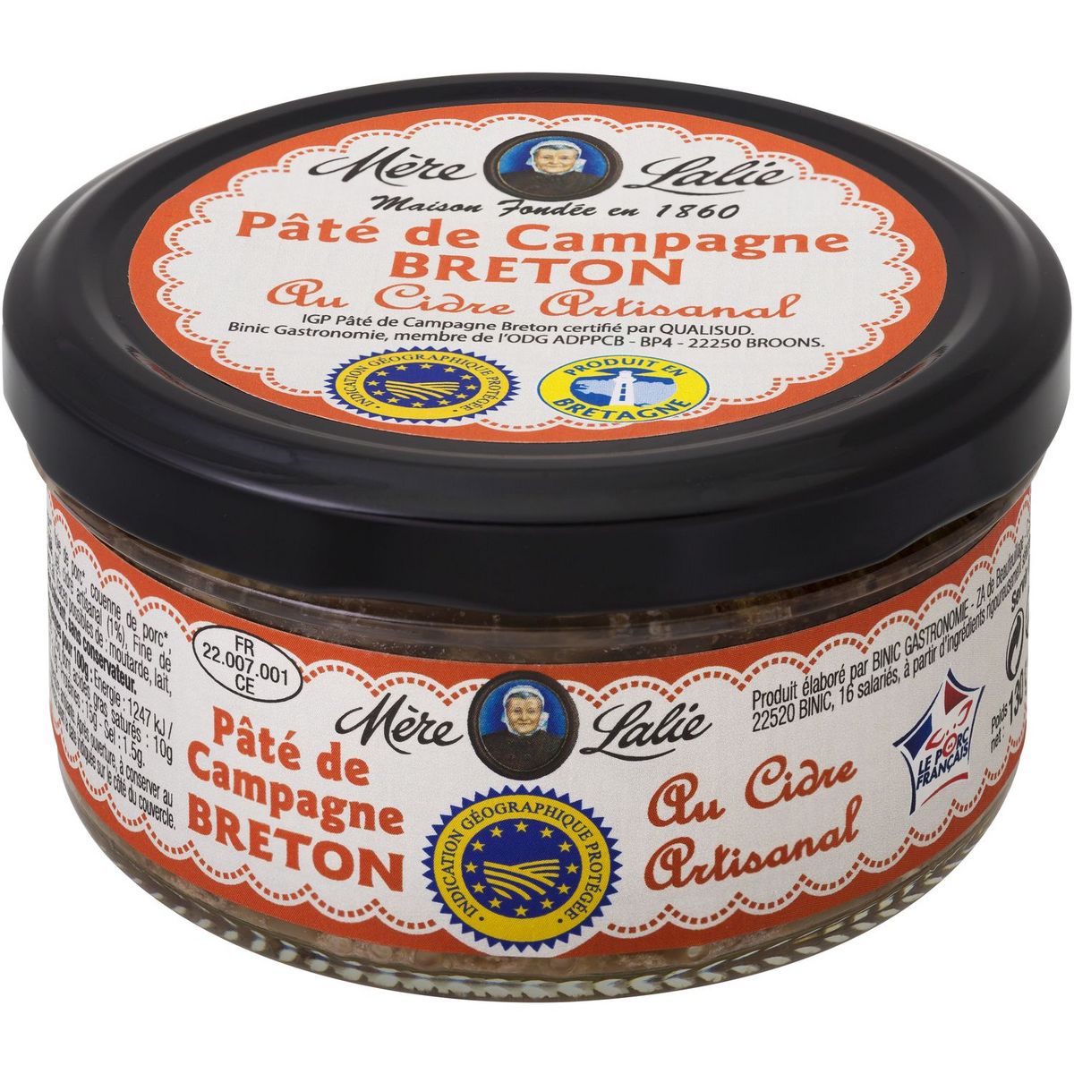 MERE LALIE Pâté de campagne breton au cidre artisanal 130g