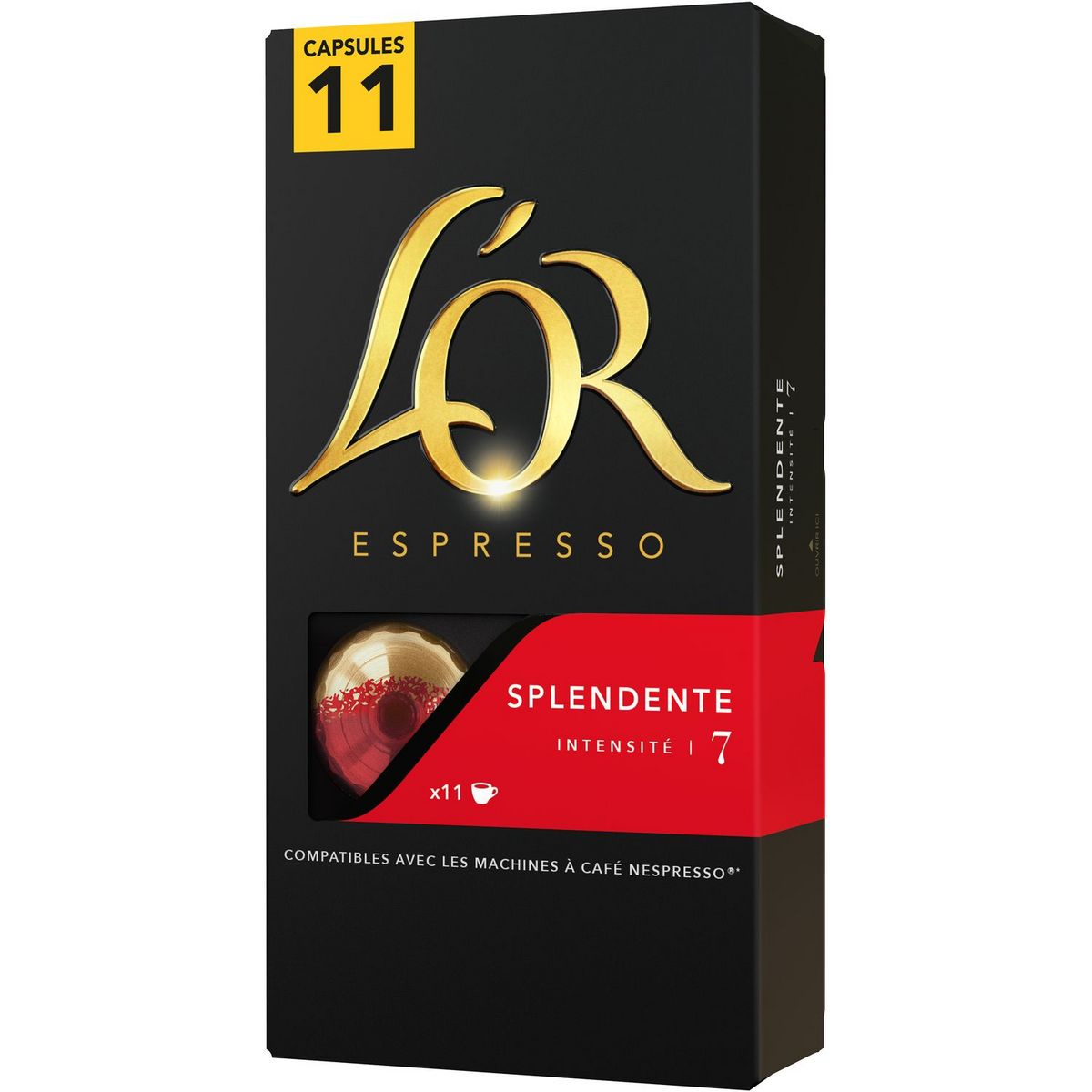 L'OR ESPRESSO Café splendente en capsule compatible Nespresso 11 capsules 57g