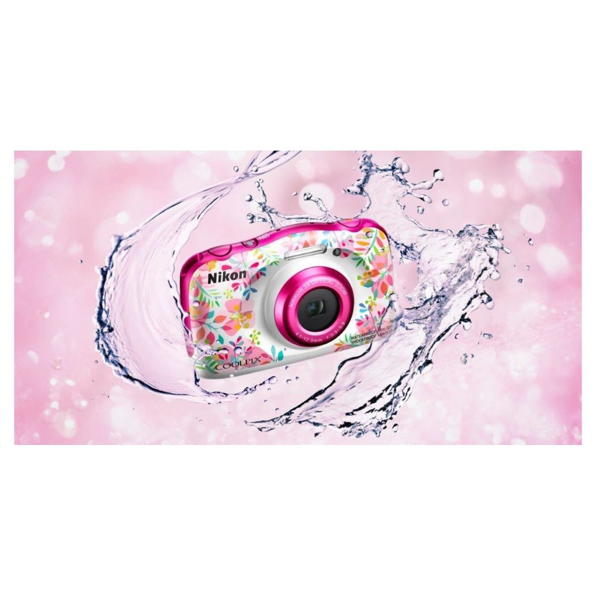 NIKON Appareil photo compact étanche Coolpix W150 Flowers + Sac à dos