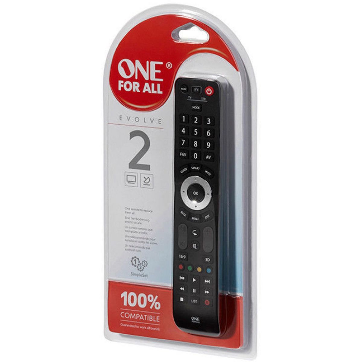 ONE FOR ALL Télécommande universelle URC7125 Noir