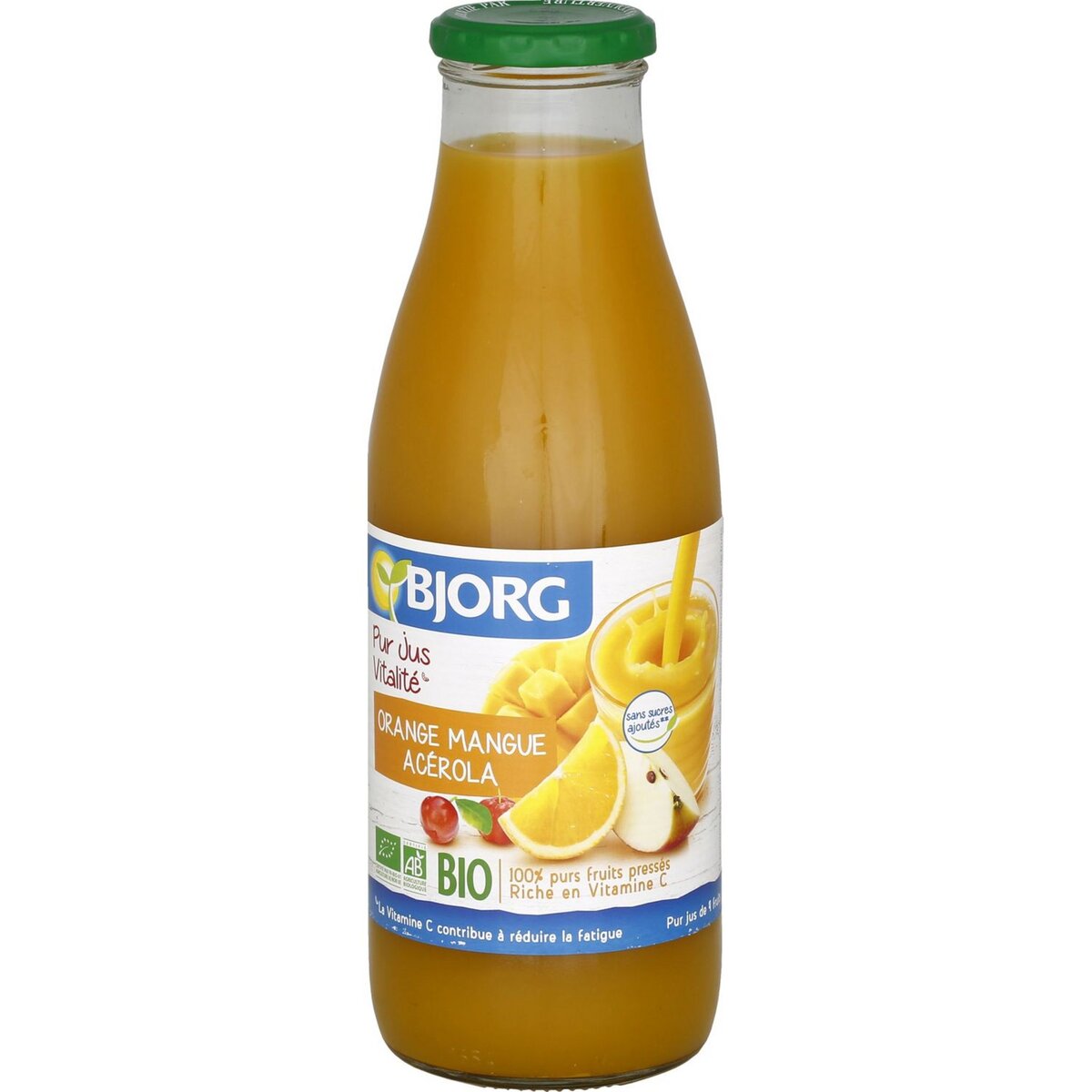 BJORG Pur jus vitalité orange mangue acérola bio 75cl