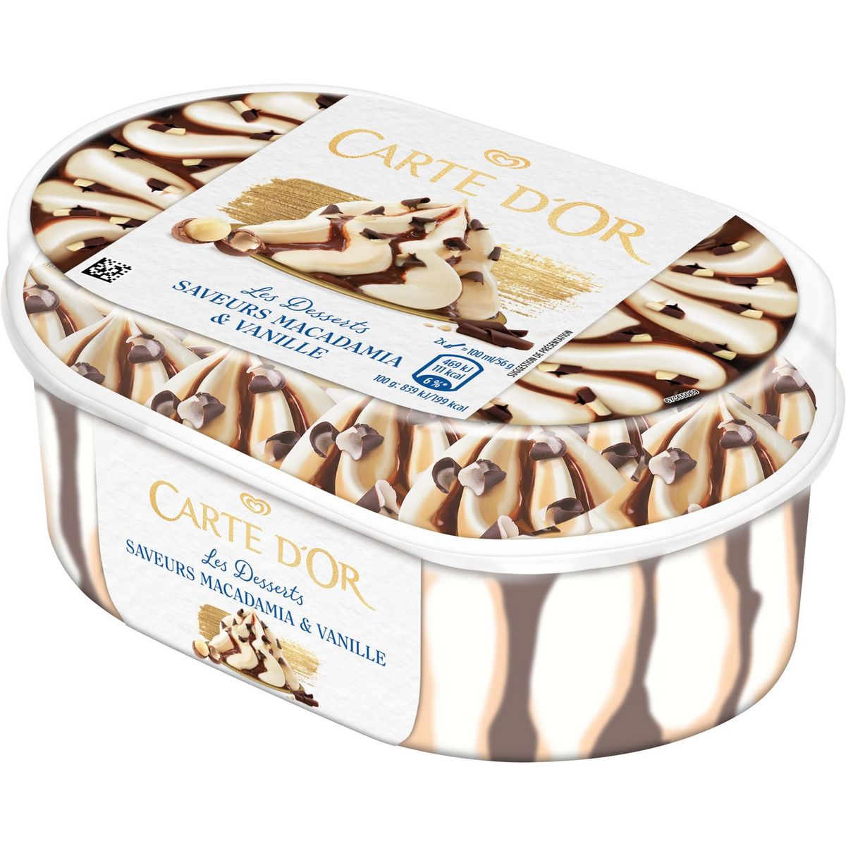 CARTE D'OR Carte d'Or façon glacier glace saveur macadamia vanille 500g