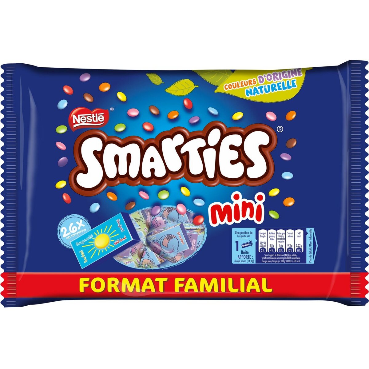 SMARTIES Smarties Mini bonbons chocolatés 26 paquets 375g 26 paquets 375g