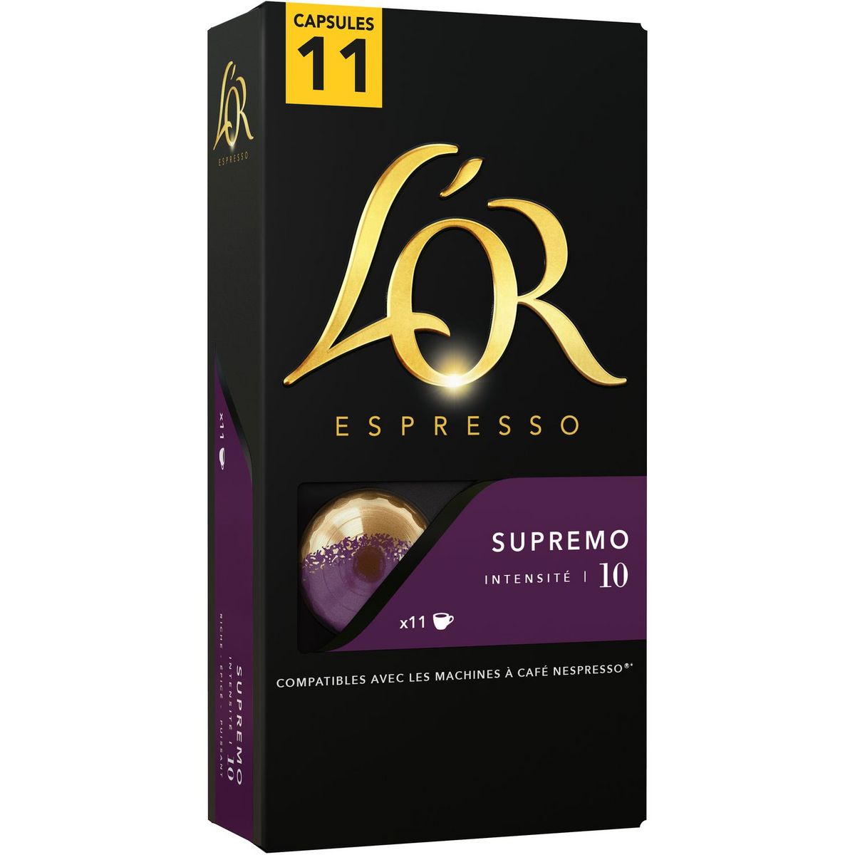 L'OR ESPRESSO Café supremo en capsule compatible Nespresso 11 capsules 57g
