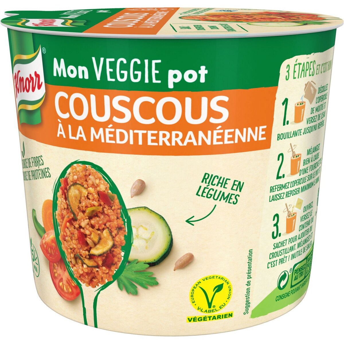 KNORR Knorr plat cuisiné couscous veggie 73g pas cher Auchan.fr
