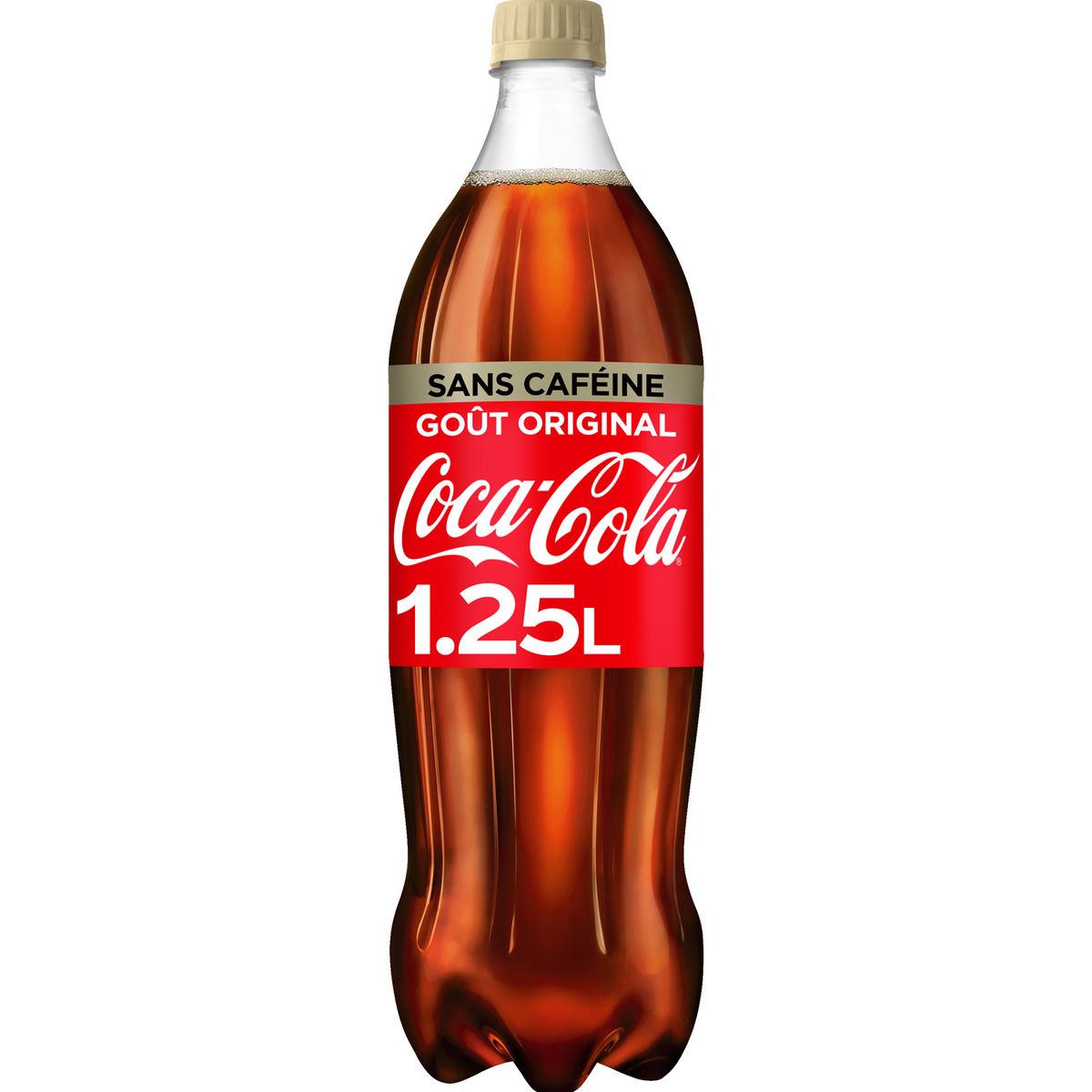COCA-COLA Boisson gazeuse aux extraits végétaux sans caféine 1,25l
