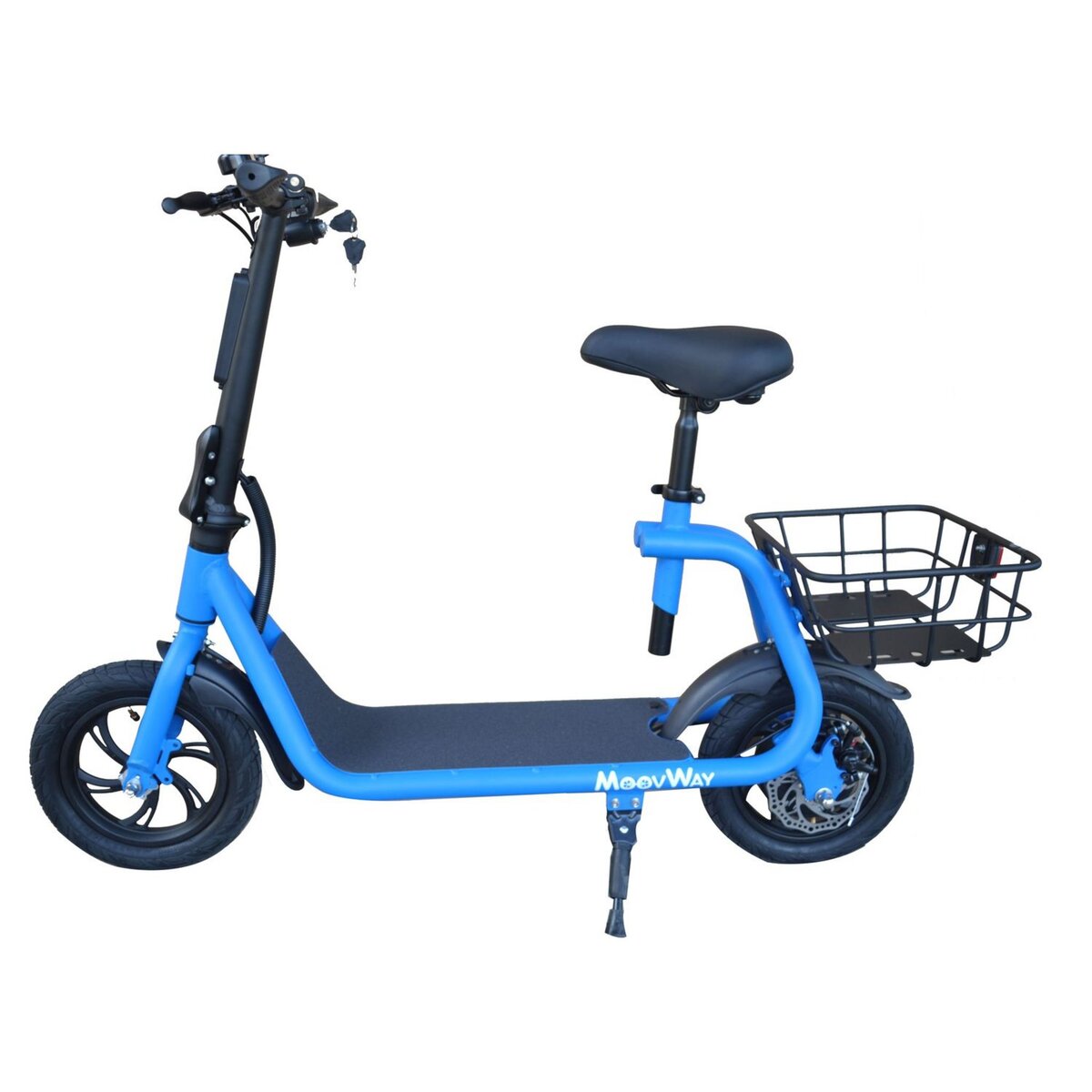 MOOVWAY Scooter électrique Pliable avec selle E-Scooter City Moov Bleu pas  cher 