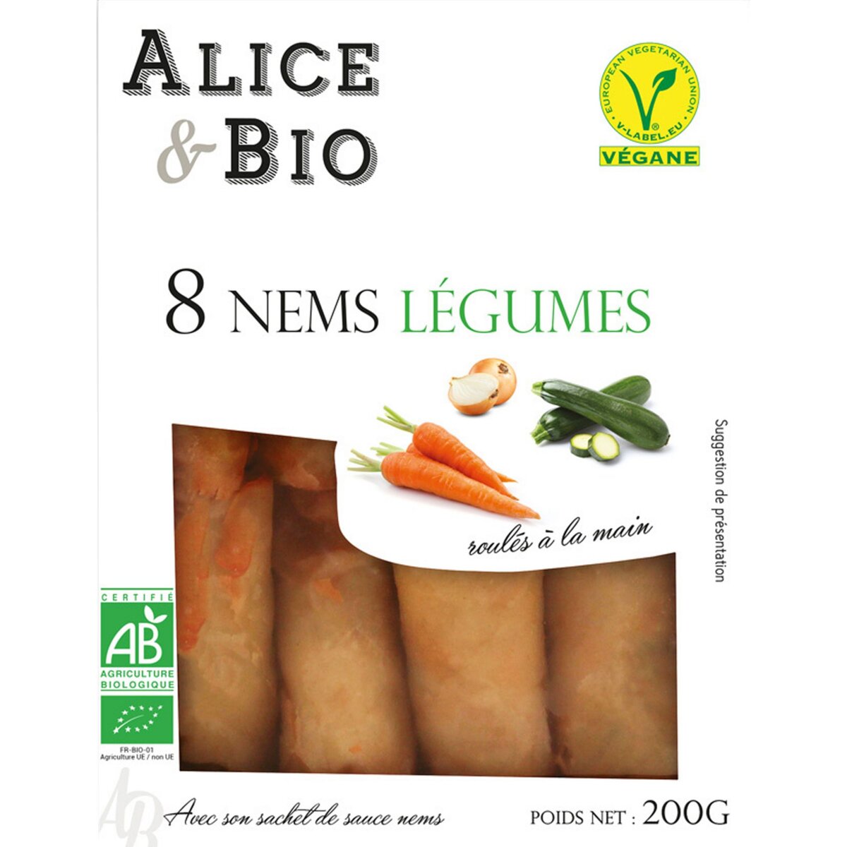 ALICE Nems aux légumes 8 pièces 210g