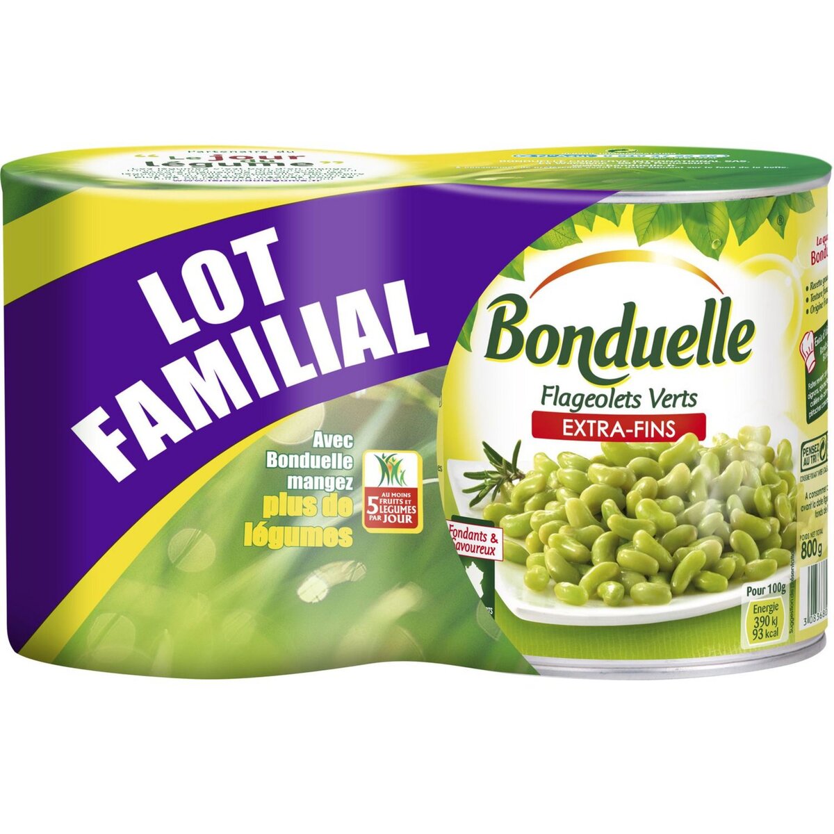 BONDUELLE Bonduelle Flageolets extra fins fondants et savoureux 2x530g 2x530g
