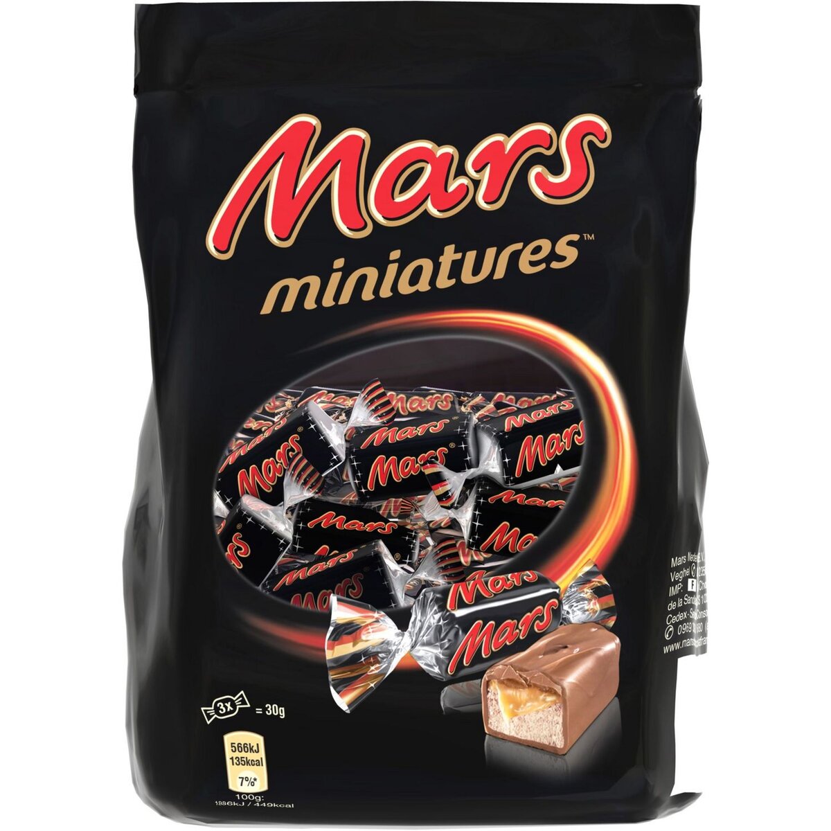 MARS Miniatures barres chocolatées au caramel  130g