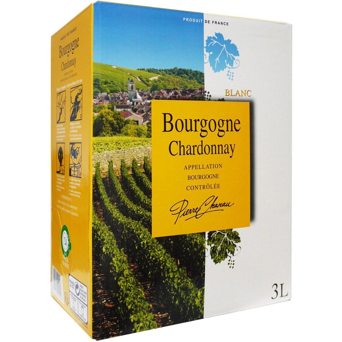 PIERRE CHANAU AOP Bourgogne chardonnay blanc bib Grand format 3L