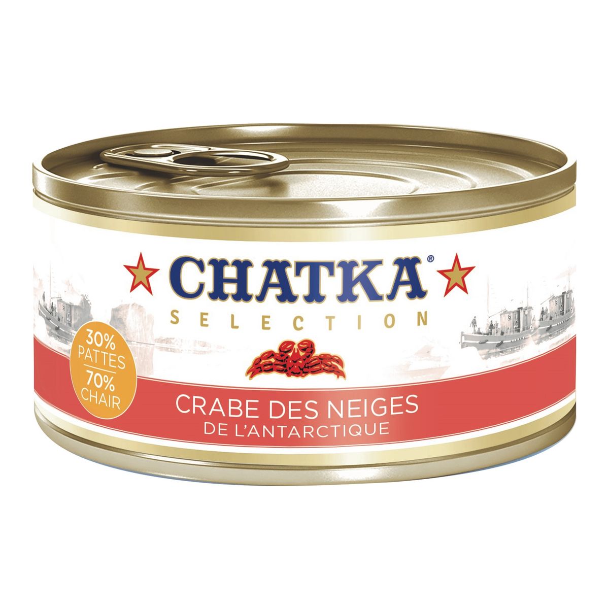 CHATKA Crabe des neiges de l'Antarctique 30% pattes 70% chair 1 pièce 180g