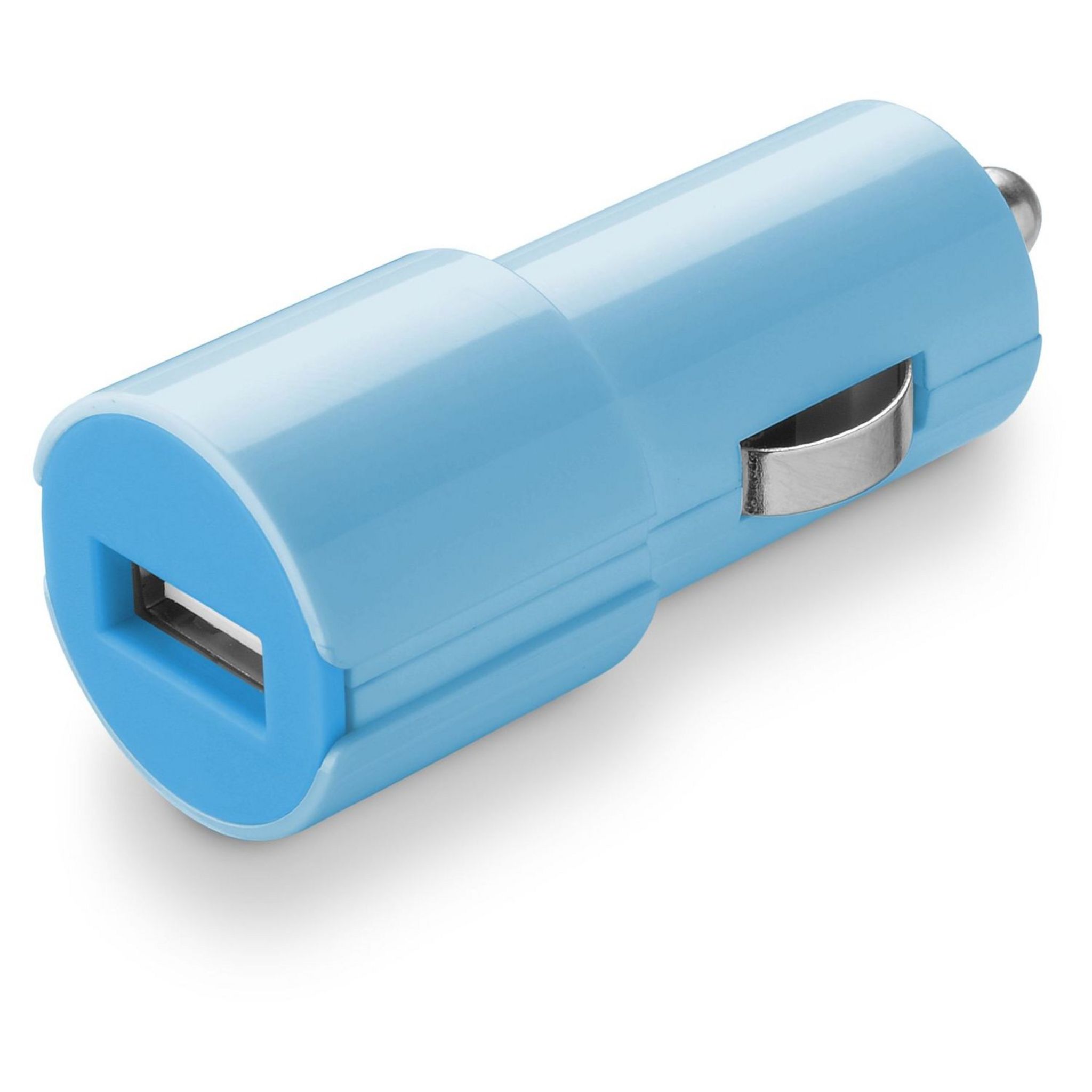 Mini Adaptateur Allume-cigare Vers USB Bleu - Pour Charger MP3, IPhone, IPod, Samsung - Neuf