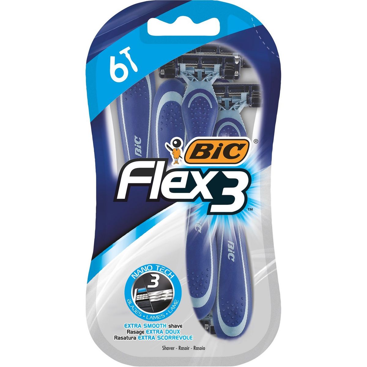BIC Flex 3 Rasoirs jetables 6 rasoirs