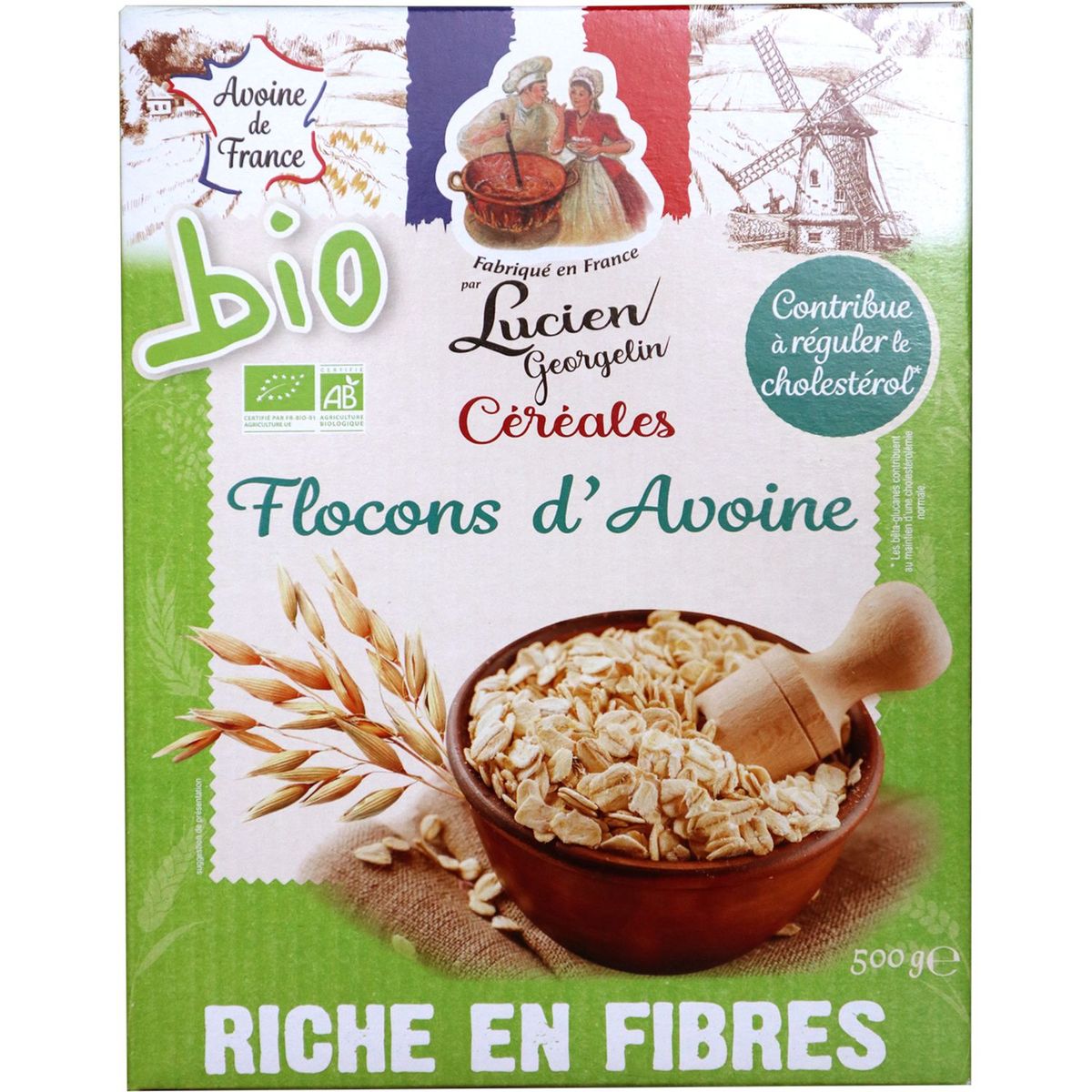 LUCIEN GEORGELIN Flocons d'avoine bio 500g