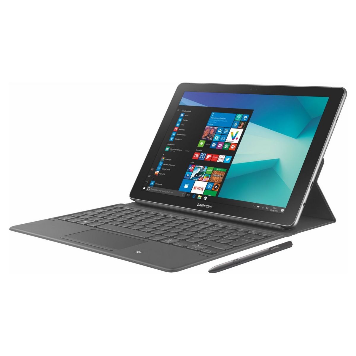 SAMSUNG Ordinateur portable Hybride 2 en 1 Galaxy Book 10.6 pouces Noir 4G Bluetooth