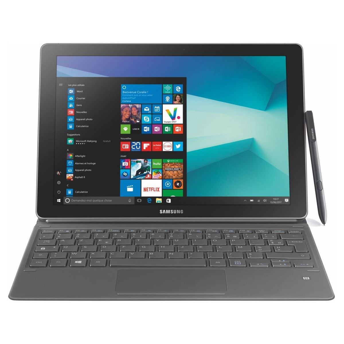 SAMSUNG Ordinateur portable Hybride 2 en 1 Galaxy Book 10.6 pouces Noir 4G Bluetooth
