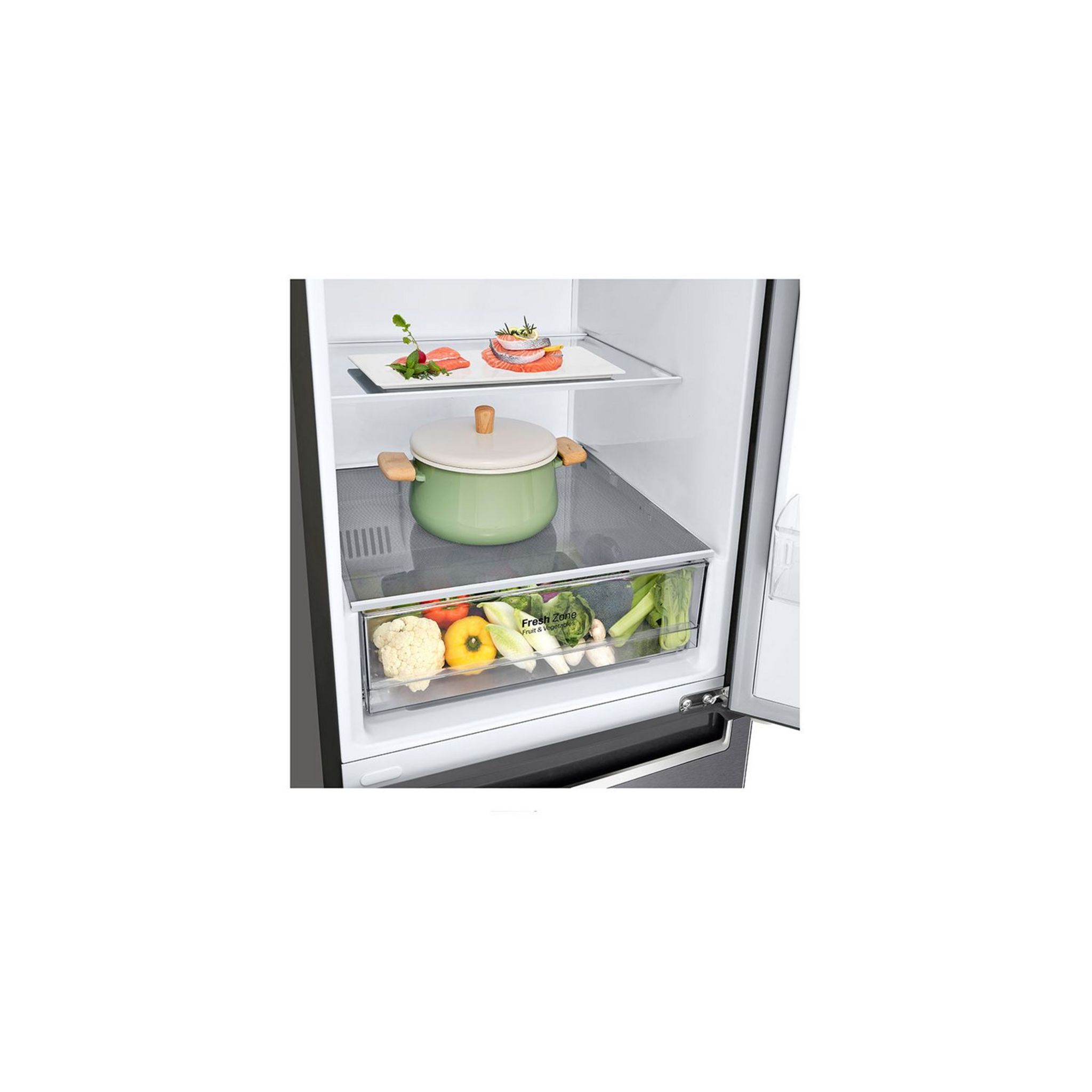 Voir la diapositive 5 : LG Réfrigérateur 2 portes GBP31DSLZN, 341 L, Froid ventilé No Frost