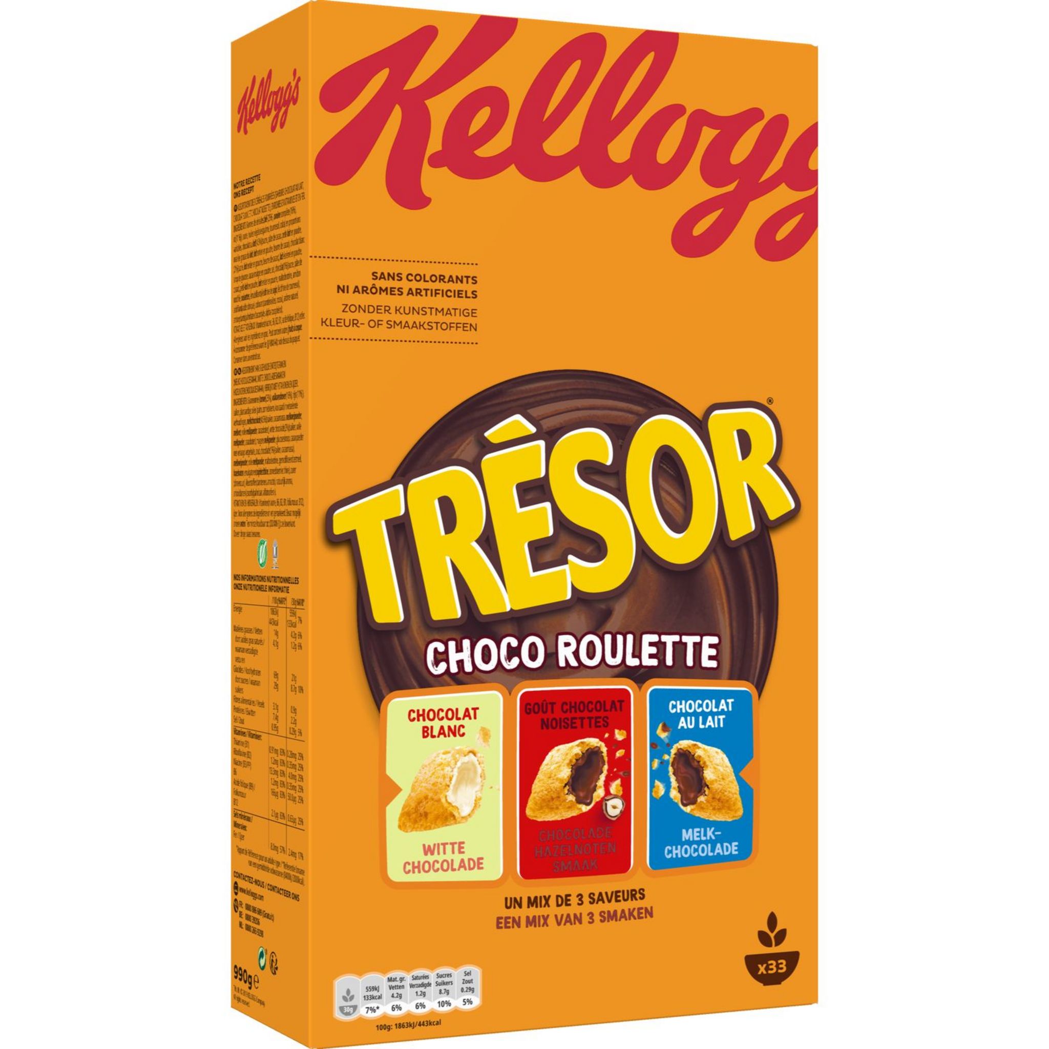 KELLOGG'S Kellogg's Trésor céréales roulette 990g pas cher - Auchan.fr