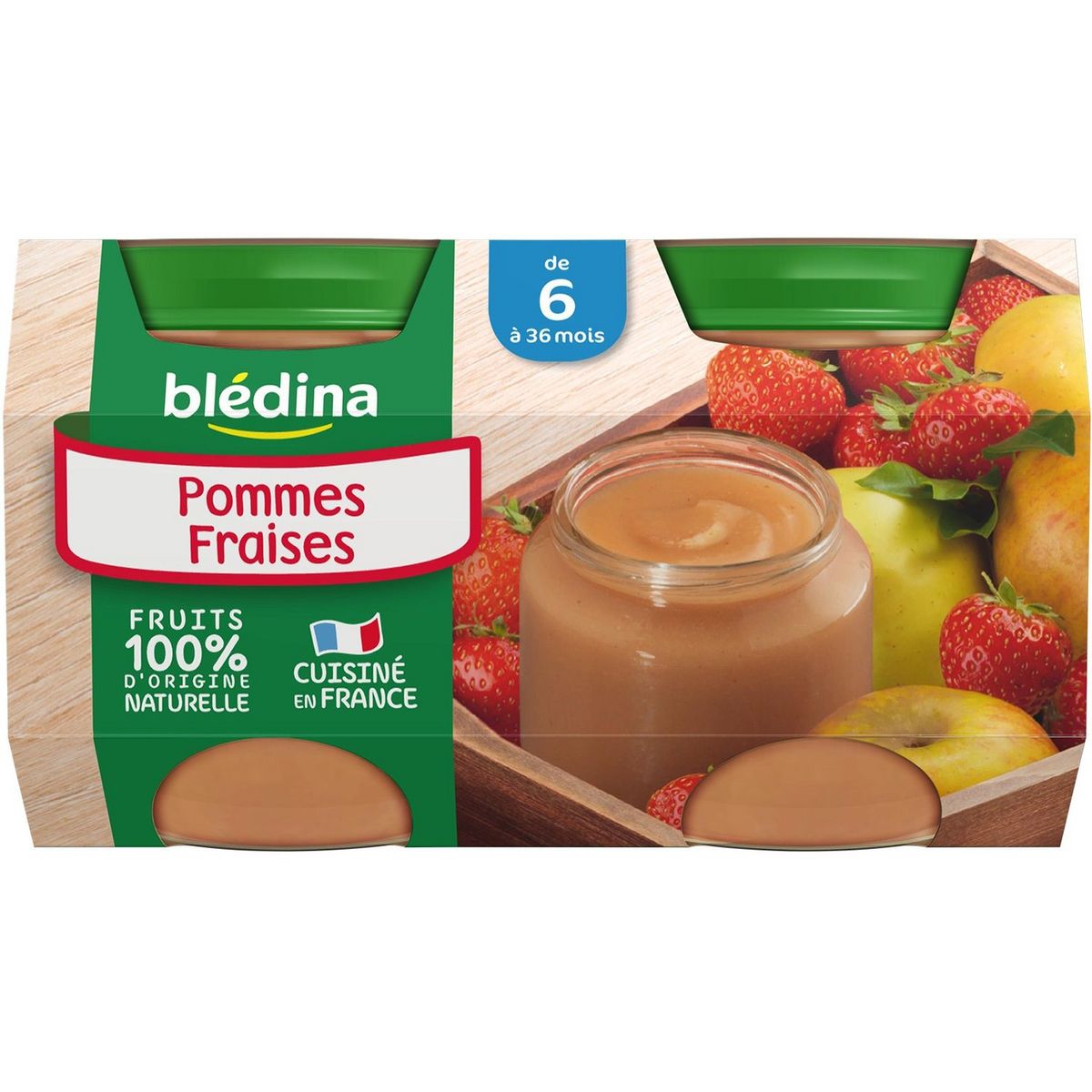 BLEDINA Blédina pot pomme fraise 4x130g dès 6 mois