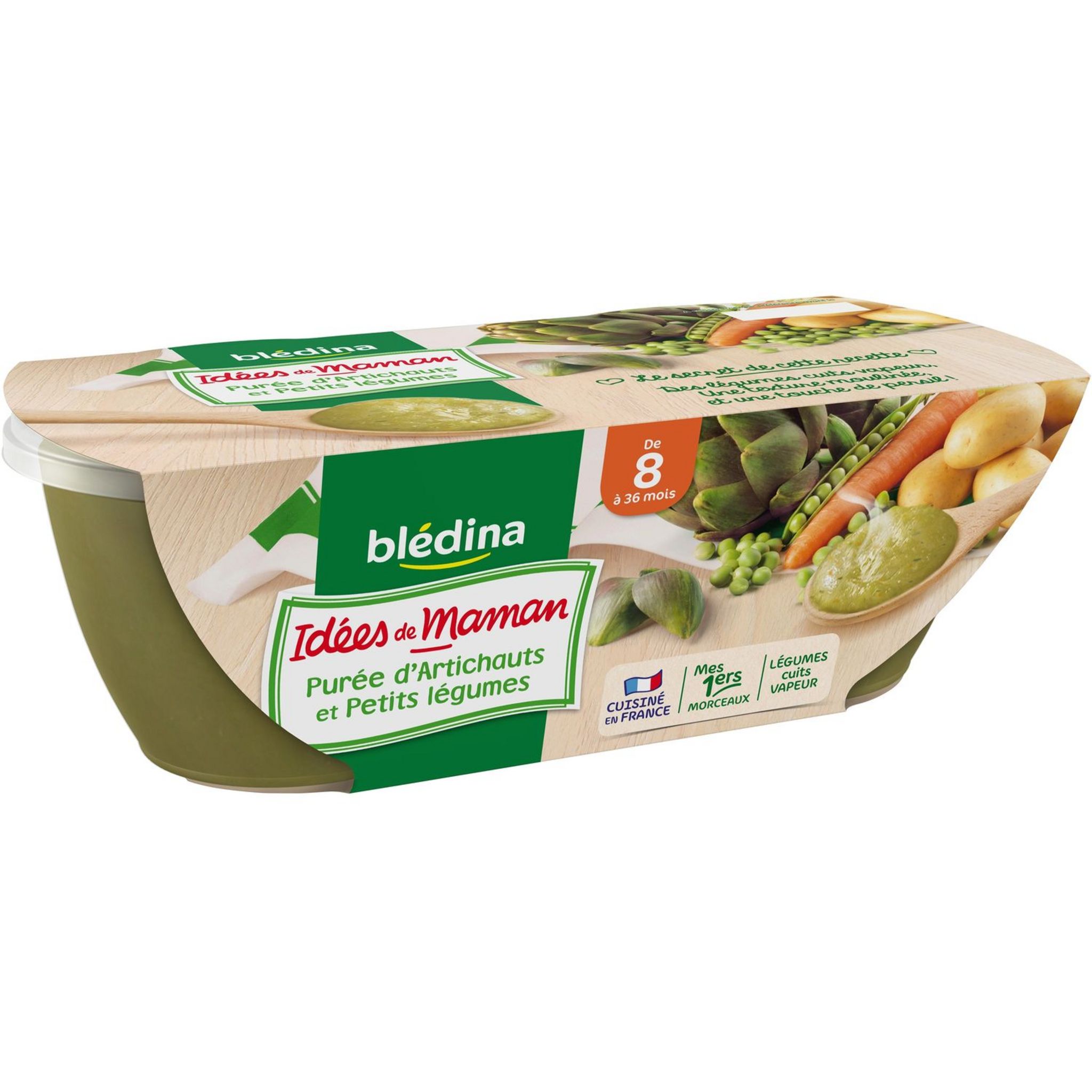 Voir la diapositive 1 : BLEDINA Blédina idées maman purée artichaut petit lég 2x200g 8 mois