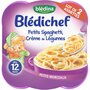 BLEDINA Blédichef petits spaghetti crème de légumes 2x230g 12 mois