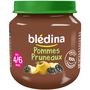 Voir la diapositive 1 : Blédina pot pommes pruneaux 130g dès 4/6 mois