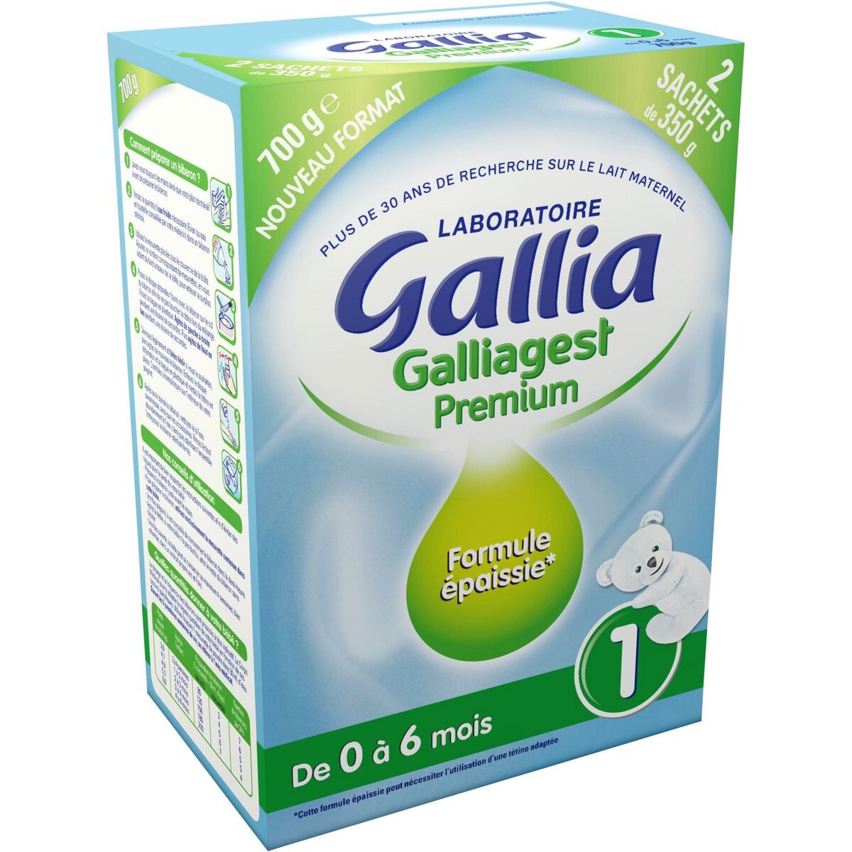 GALLIA Gallia Galliagest 1 lait 1er âge épaissi en poudre dès la naissance 700g 700g