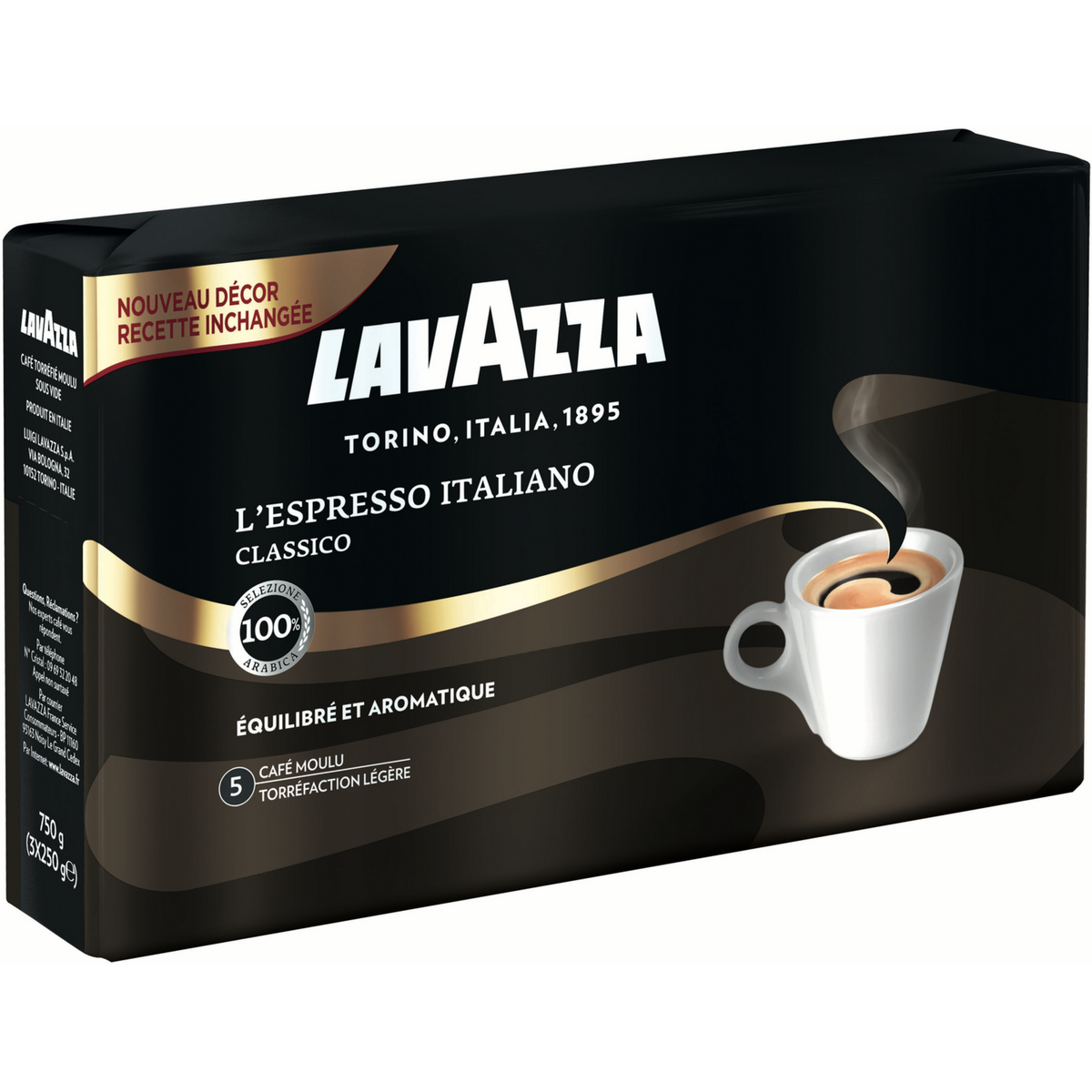LAVAZZA Lavazza l'espresso italiano moulu 3x250g